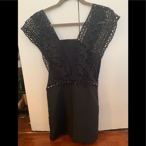 Pookie and Sebastian Navy Lace Romper